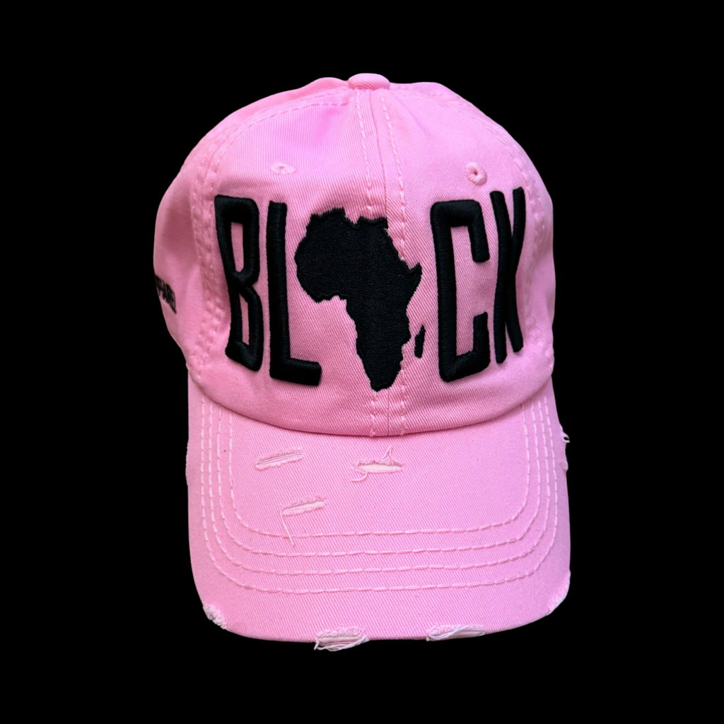 BLACK DAD HAT (PINK)