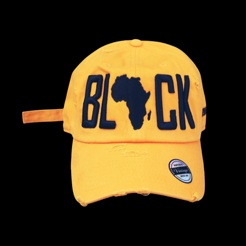 BLACK DAD HAT (GOLD/ BLACK)