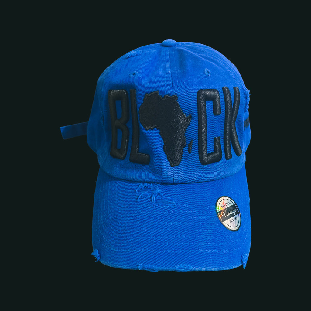 BLACK DAD HAT (ROYAL BLUE)