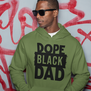 DOPE BLACK DAD HOODIE (MILITARY GREEN)
