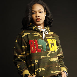 BLACK CAMO PATCH HOODIE