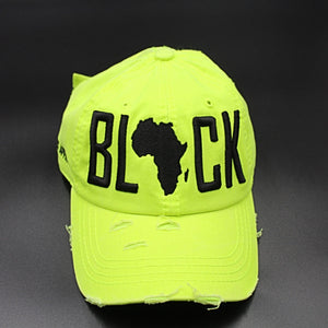 BLACK NEON YELLOW DAD HAT