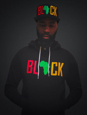 B L A C K ADULT MEN'S HOODIE