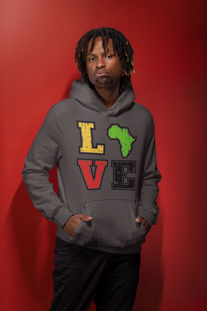 LOVE AFRICA HOODIE (GREY)